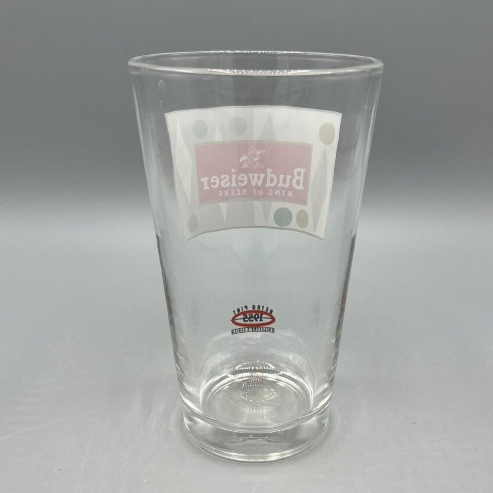 Budweiser Retro 1955 Design Collector's Edition Pint 16 Oz. Beer Glass Libbey - Picture 3 of 7